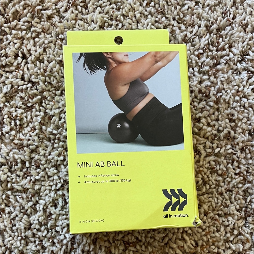 All in Motion Yellow and Black Mini Ab Ball